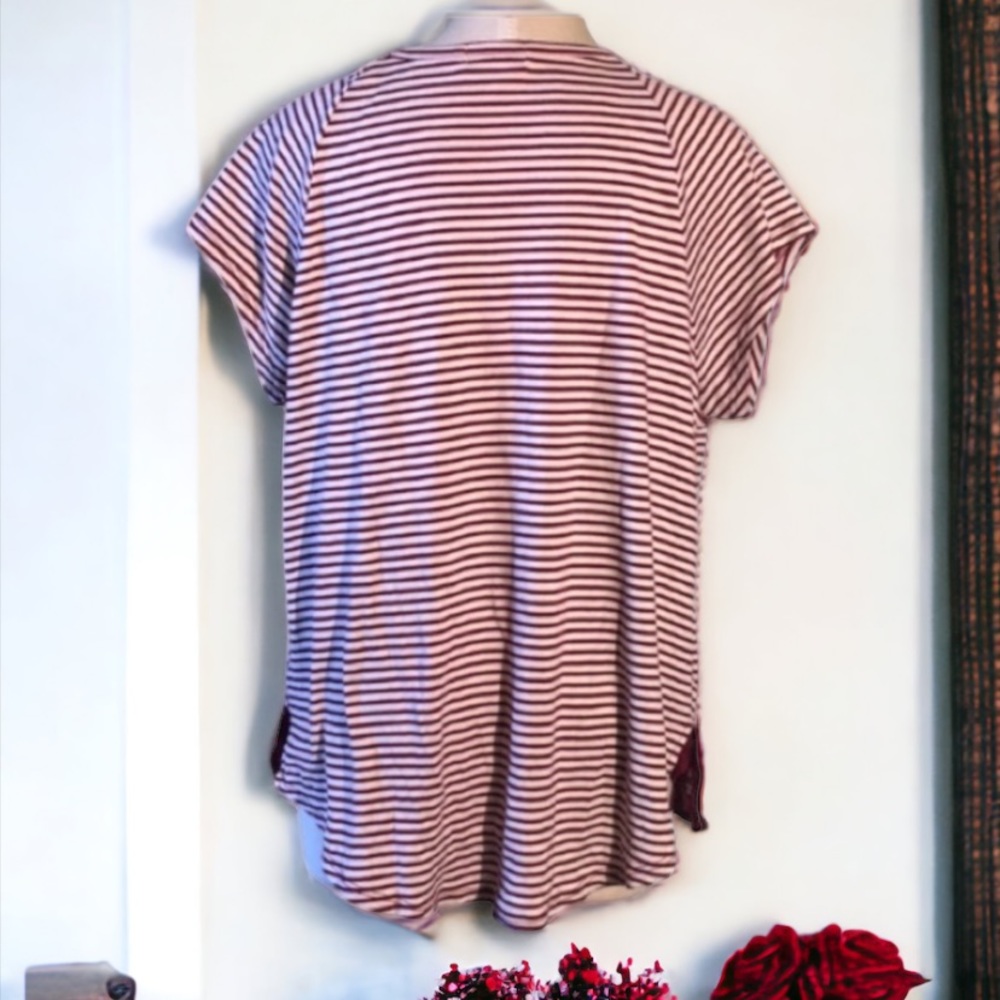 Maeve by Anthropologie Floral Stripe Top - Picture 7 of 9